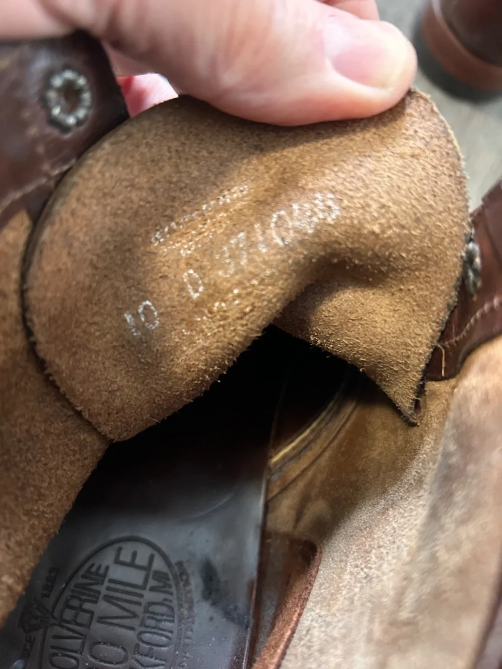 Wolverine 1000 Mile brown leather climber work classic lace up boots 10D